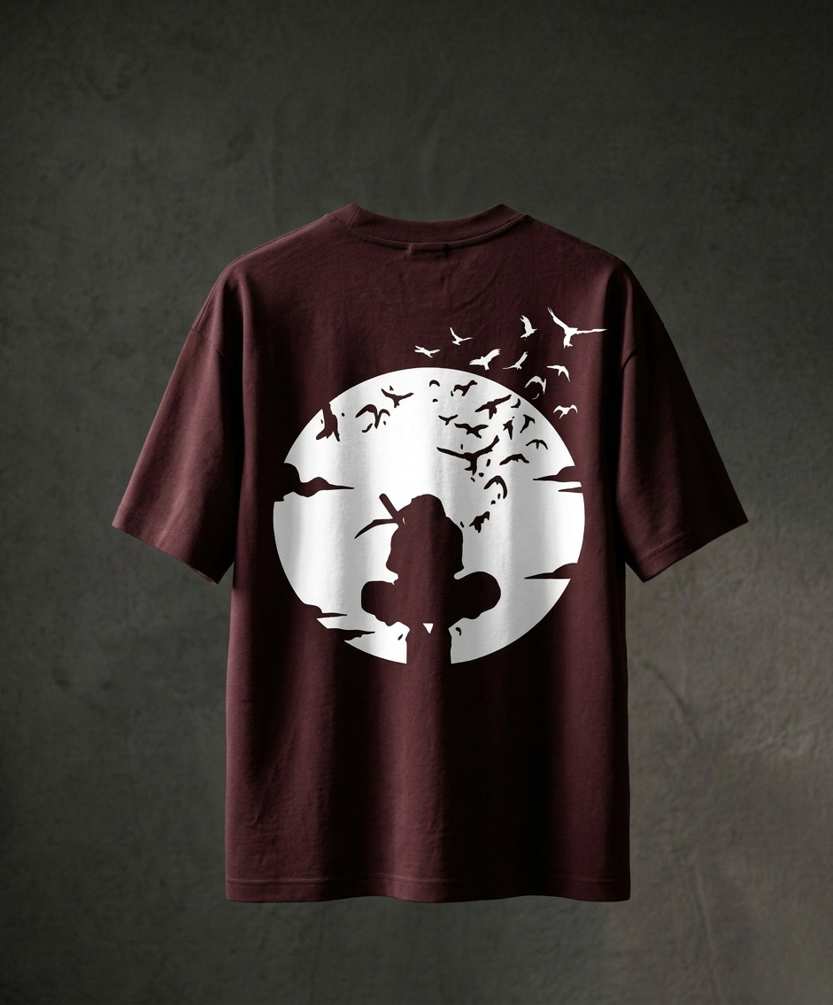 Silent Uchiha | Anime Oversized T-Shirt – Shinobi Edition