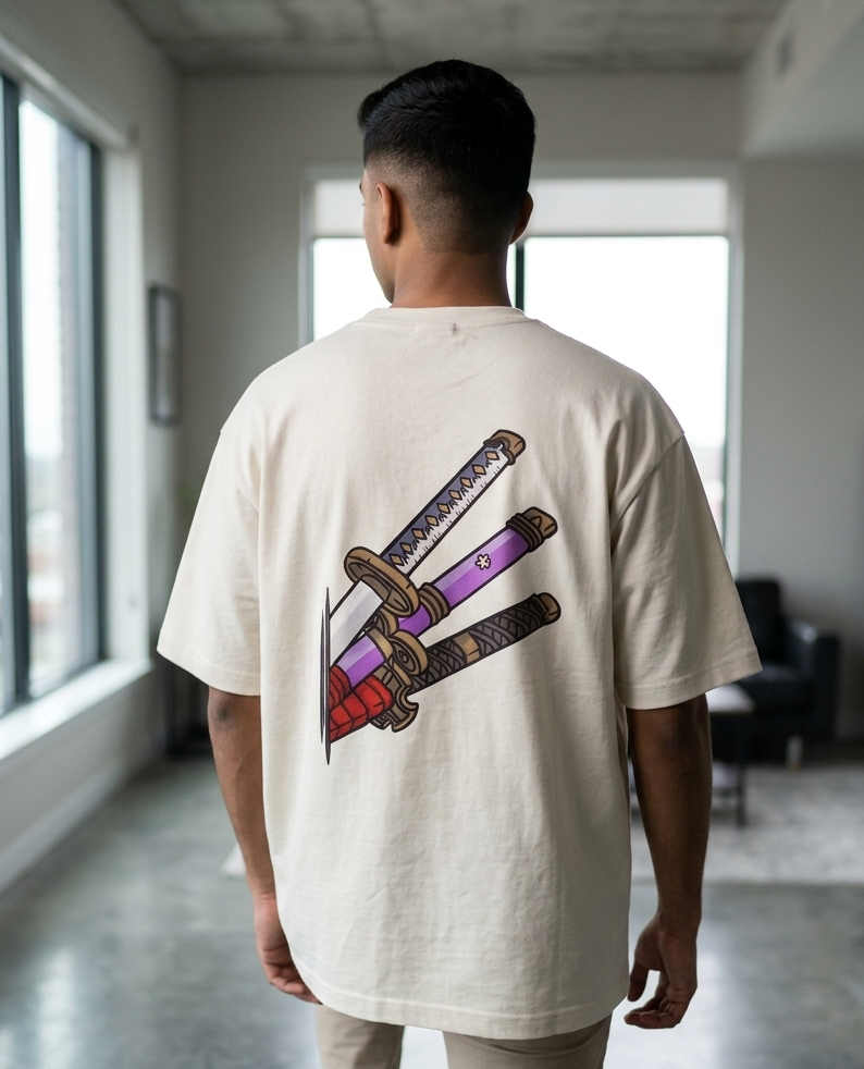 Three Sword Style | Anime Oversized T-Shirt – Pirate Edition