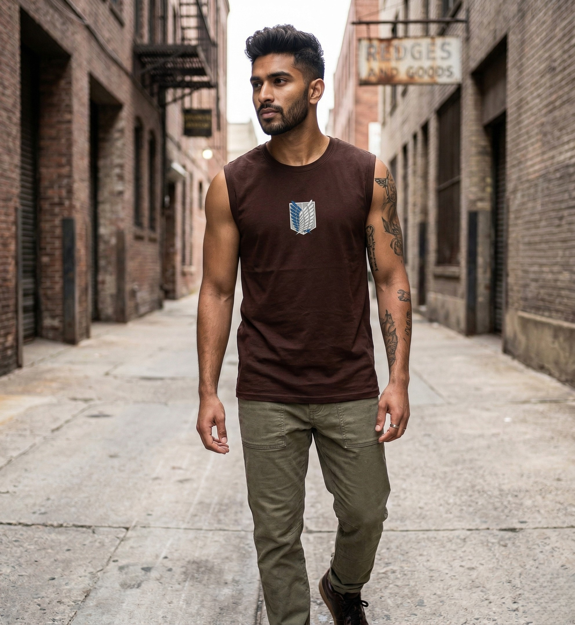 Scout Regiment Emblem | Anime Sleeveless T-Shirt – Titan Edition