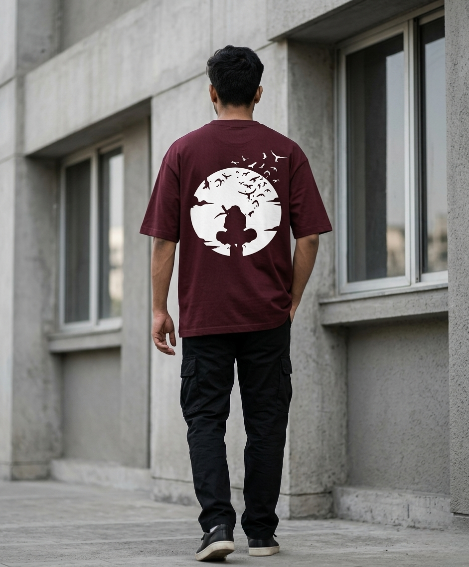 Silent Uchiha | Anime Oversized T-Shirt – Shinobi Edition