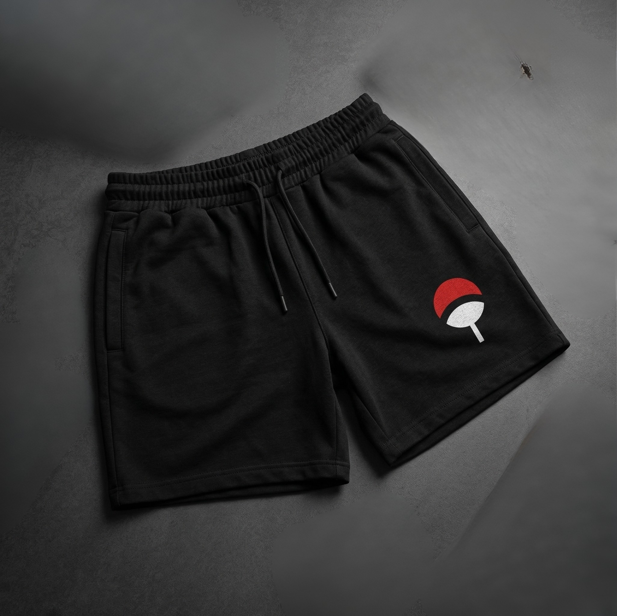 Uchiha Crest | Anime Terry Shorts – Shinobi Edition