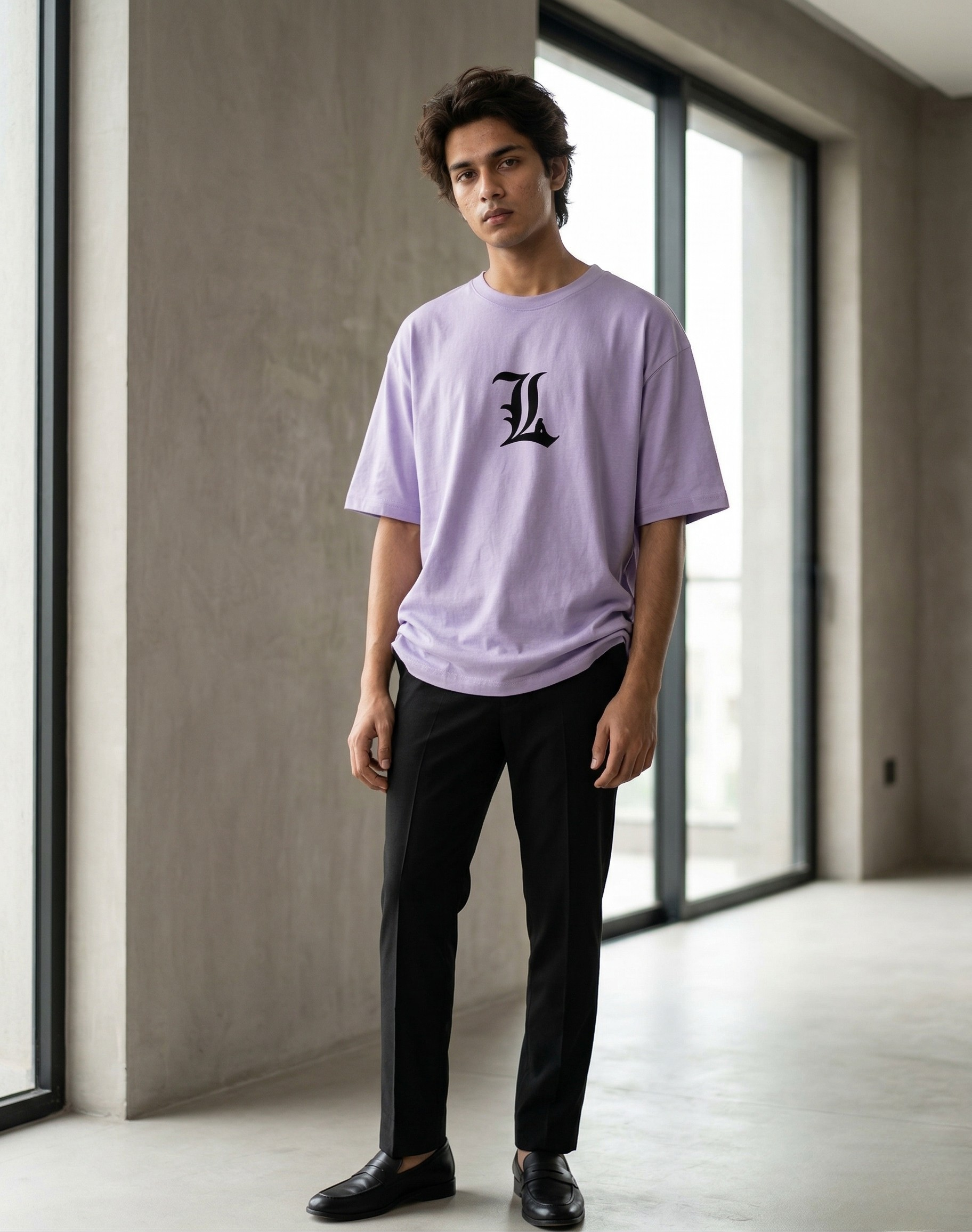 Shadow of L | Anime Oversized T-Shirt – Detective Edition