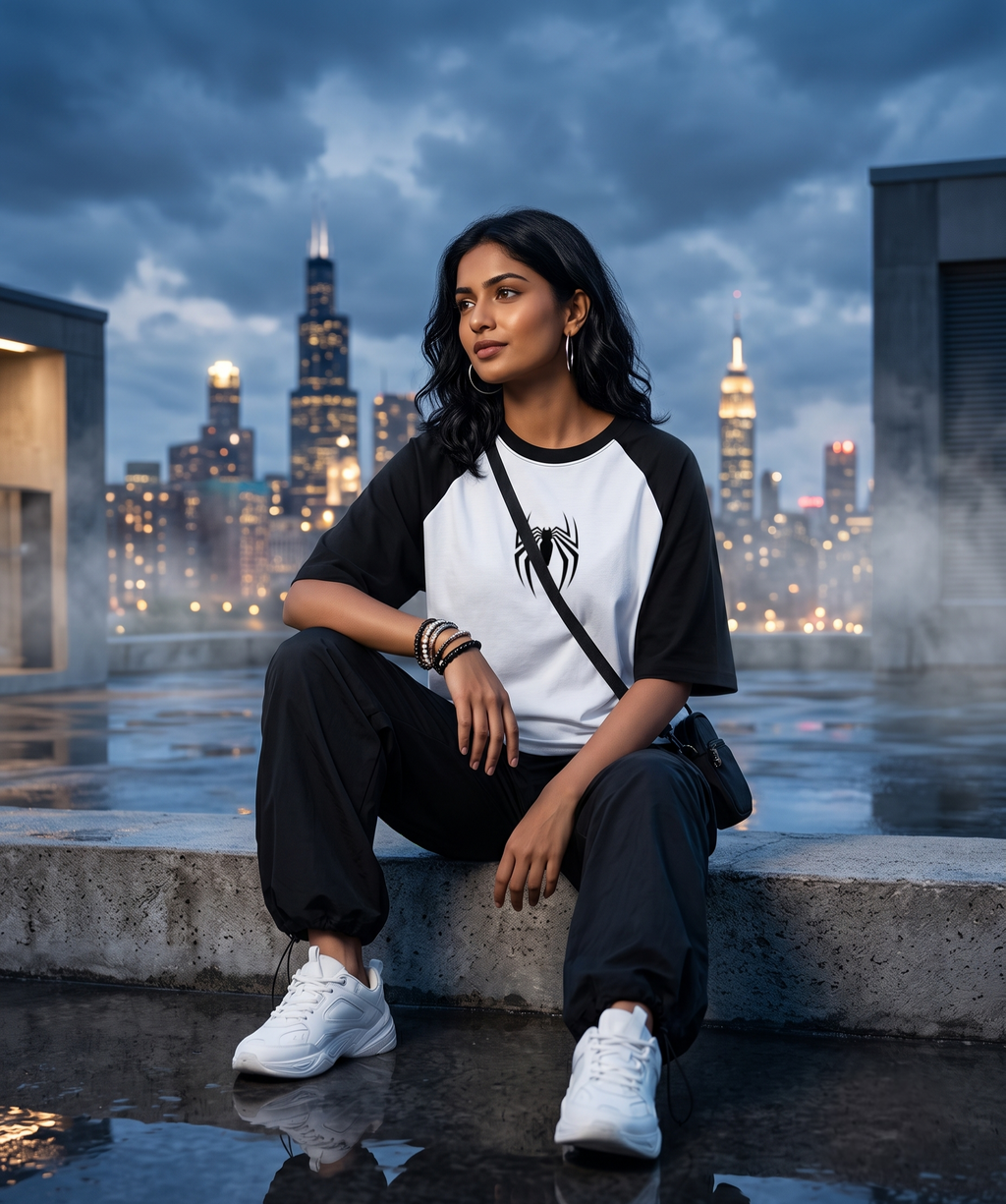 Web Emblem | Oversized Raglan – Spider Edition