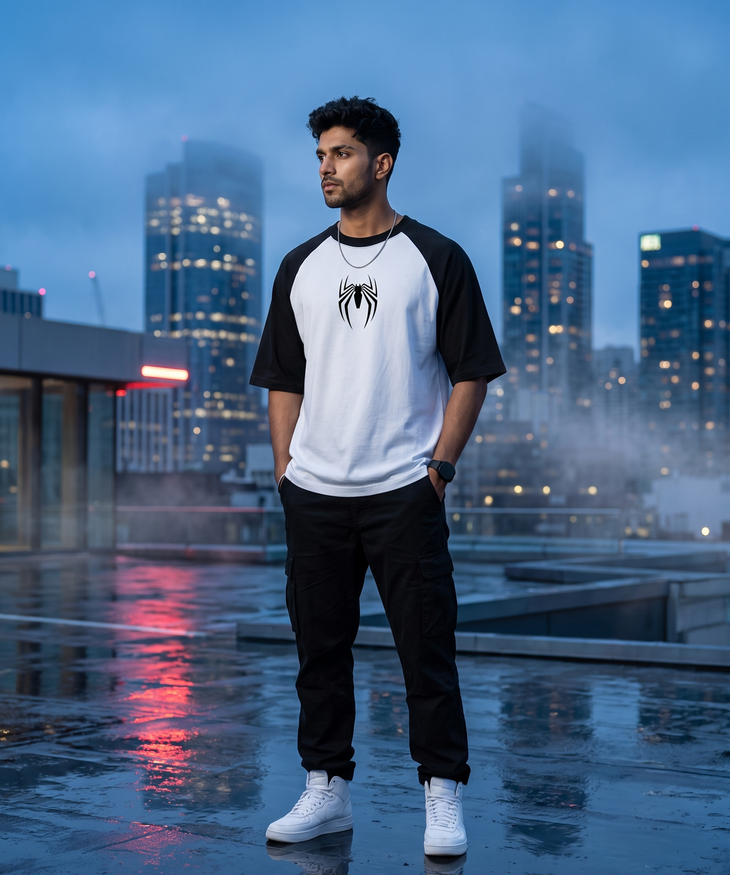 Web Emblem | Oversized Raglan – Spider Edition